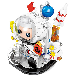Конструктор SEMBO BLOCK, 203061, космонавт, 352 детали, белый