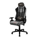 Кресло игровое Aerocool DUKE Ash Black (150кг, ткань AeroSuede, 2 подушки, 2D подлокотник)