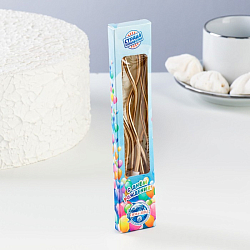 Свечи для торта витые "Серпантин" 6  шт, коктейльные, шампань   7597548