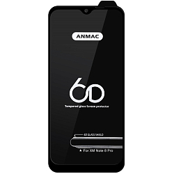Противоударное стекло 6D ANMAC для Xiaomi Redmi Note 8 Pro Black Арт.1137278