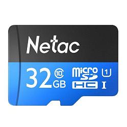 Micro SD 32GB NETAC P500 U1/Class 10  (90 Mb/s) без адаптера