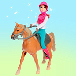 Набор игровой лошадка с куклой шарнирной, с аксессуарами 4387968