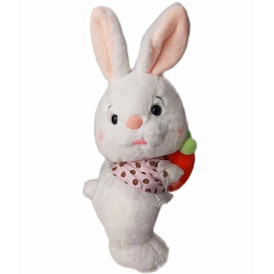 Мягкая игрушка Заяц с морковкой 23 см