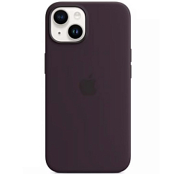 Силиконовый чехол SILICONE CASE MagsSafe для iPhone 14 elderberry с анимацией