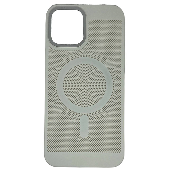 Силиконовый чехол NONAME  для iPhone 12 Pro Max пластик, сетка, белый