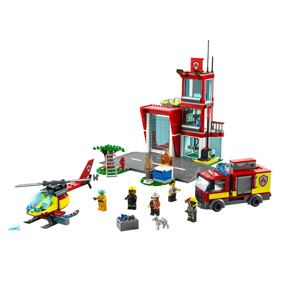 Конструктор LEGO City 60320 Пожарная часть (Уценка)