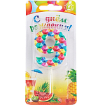 Свеча в торт на шпажке "Калейдоскоп", цифра 9, 7 см 9608506