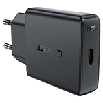 Сетевое ЗУ 1Type-C ACEFAST A65, Ultra thin,черный, 20Вт (6974316282686)