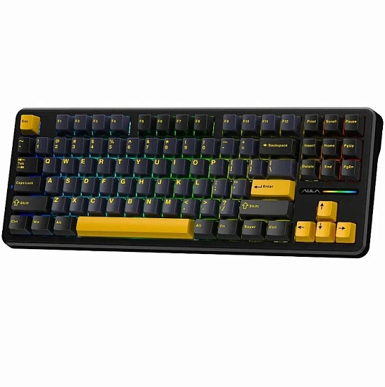 Клавиатура AULA F87 3in1 Black-Dark Blue-Orange