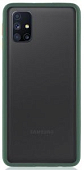 Задняя накладка ZIBELINO Plastic Matte для Samsung Galaxy M51 зеленая окантовка
