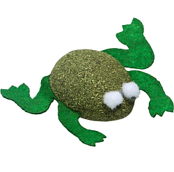 Игрушка для кошек «Лягушка» из кошачьей мяты, 4×3 см