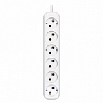 Сетевой удлинитель  2.0м SMARTBUY SBE-10-6-02-N, 6 розеток, 10А/2,2кВт без заземления ПВС 2х1,0