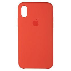 Задняя накладка Silicone CASE для iPhone XS Max персиковая (не оригинал)