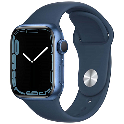 Часы Apple Watch Series 7 GPS, 41 мм, (MKN13) Blue, Sport Band(Б/У)