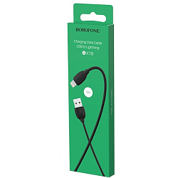 Кабель USB <--> Lightning  1.0м BOROFONE BX19 Benefit черный