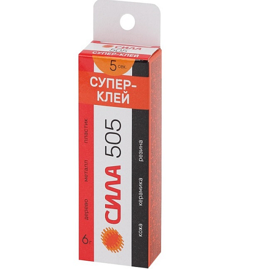 Супер-клей СИЛА 505 6гр.(36/432)