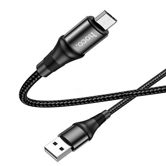 Кабель USB <--> microUSB  1.0м HOCO X50 черный