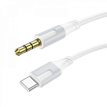Кабель Jack 3.5 <--> Type-C  1.0м BOROFONE BL21 белый