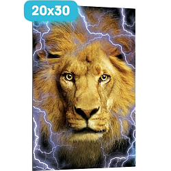 Алмазная мозаика со светящимися стразами «Хищник» 20х30 см, на холсте