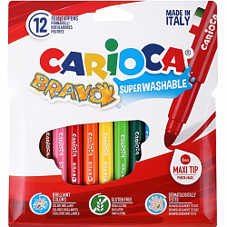 Фломастеры CARIOCA (Италия) "Bravo", 12 цв, 42755