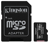 Micro SD 256Gb Kingston Class 10 Canvas Select Plus A1 с адаптером SD