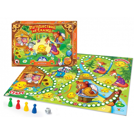 Настольная игра ПУТЕШЕСТВИЕ ПО СКАЗКЕ "КОЛОБОК" 03041