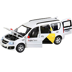 Машина металлическая «Lada Largus Яндекс Такси» 1:24, открываются двери, капот, озвученная, цвет белый