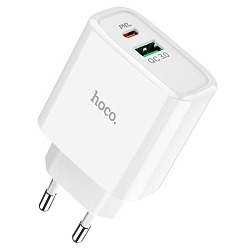 Сетевое ЗУ 1USB 3.1A HOCO C57A, Speed, Type-C, QC3.0, белый