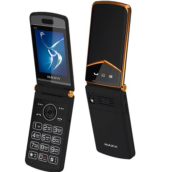 Телефон MAXVI E11 black-gold