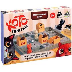Настольная игра для детей на логику «Котопрятки», головоломка, 1 игрок, 5+