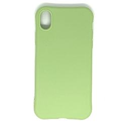 Задняя накладка NONAME для iPhone XR, матовый, зеленый, ребристый по краям, в техпаке