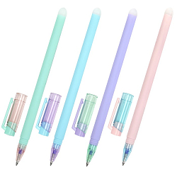 Ручка стираемая гелевая ЮНЛАНДИЯ "Лимонад", СИНЯЯ, прорез.корпус ассорти, "Пиши-стирай" 143654