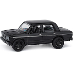Чёрная инерционная машинка, квадратные фары, die-cast, 1:32, открывающиеся двери