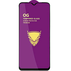 Противоударное стекло NONAME для SAMSUNG Galaxy A15, OG, черное, полный клей, в техпаке