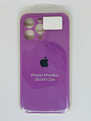 Силиконовый чехол SILICONE CASE для iPhone 14 Pro Max полная защита, лавандовый (не оригинал)