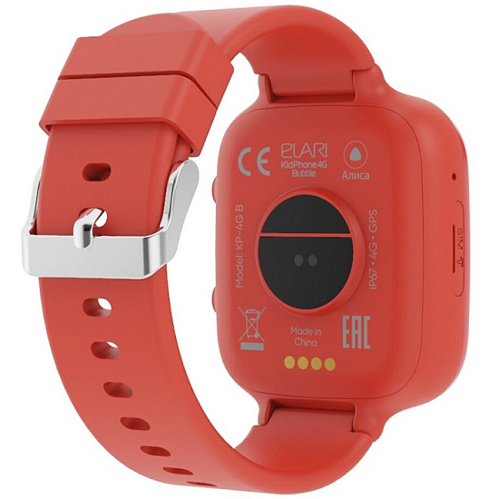Умные часы ELARI KidPhone 4G Bubble (красные) RUS