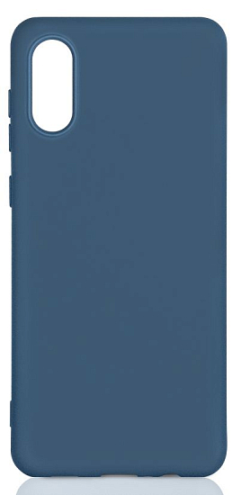 Силиконовый чехол DF для Samsung Galaxy A02 DF sOriginal-27 (blue) микрофиброй
