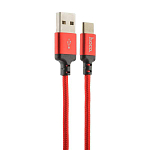 Кабель USB <--> Type-C  2.0м HOCO X Series X-14 в переплёте, красный