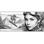 Коврик FUMIKO MP03 Сноубординг (900x400х2мм)