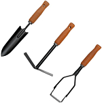 Набор садового инструмента, деревянные рукоятки, 3 предмета// Palisad 629117