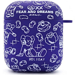 Силиконовый чехол LUXO KAWS для AirPods 1/2 Рисунок A200-3