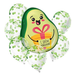 Букет из шаров «Авокадо», фольга, латекс, набор 7 шт.   9723382