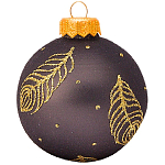 Шар "Перо", золото, 85мм, в подарочной упаковке КУ-85-204512/1