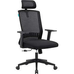 Кресло офисное DEFENDER IKA Черный,сетка,подголовник