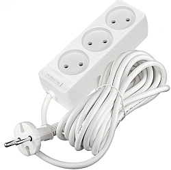 Сетевой удлинитель  5.0м DOMTOK 3гн.,ПВС 2*1  2,2кВт б/з