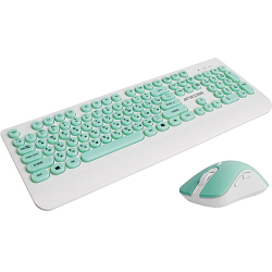Клавиатура+мышь БП JETACCESS SMART LINE KM39 W белый-мятный