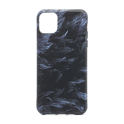 Задняя накладка PRINT для iPhone 11 Pro/5.8 перья черный