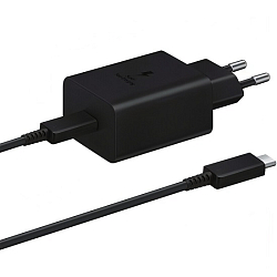Сетевое ЗУ для Samsung 45W black + кабель Type-C, в коробке