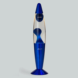 Лава-лампа Amperia Rocket Синяя/Прозрачная (35 см)