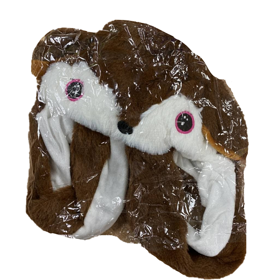 Шапка Бурундук с двигающимися ушами, светящийся